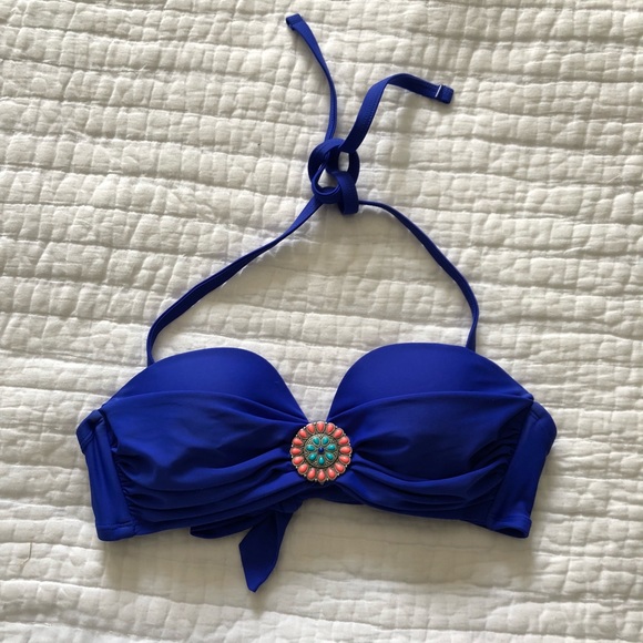 Xhilaration Blue Bra Bikini Top - Picture 1 of 4